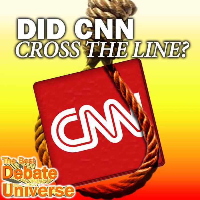 Madcast Media Network - The Best Debate in the Universe - Recently Trump tweeted a GIF of CNN getting body slammed and CNN tracked down the user who created it, but decided not to publish his name since the user apologized. Then CNN added that they reserve the right to publish his name "should any of [his apology] change." So that leads us to the debate this week: DID CNN CROSS THE LINE?