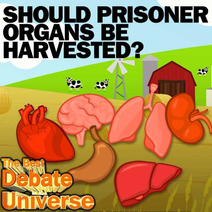 Madcast Media Network - The Best Debate in the Universe - At a Vatican conference recently, China's health minister got some heat for not being transparent enough when it comes to its country's history with using executed prisoner organs. So the debate this week is: SHOULD PRISONER ORGANS BE HARVESTED?