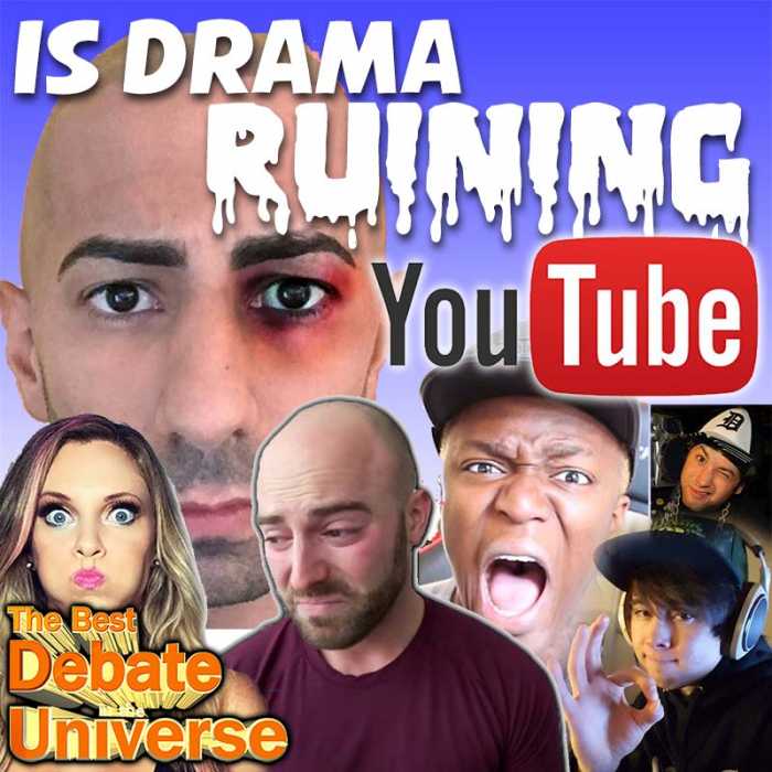 Madcast Media Network - The Best Debate in the Universe - There's more and more drama on YouTube every month. Much of it is contrived and fake, but almost all of it universally gets views. Over time, this may erode trust in viewership as people realize their content is fake. So the debate this week is: IS DRAMA RUINING YOUTUBE?